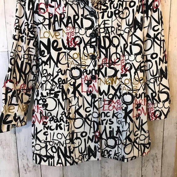 FORWEAR NEW YORK GRAFFITI Print Jacket Blazer - Picture 3 of 14